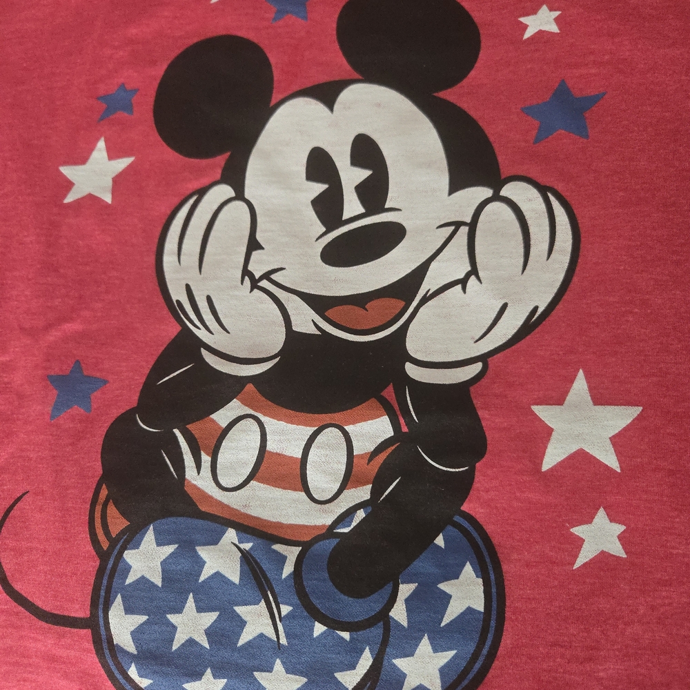🎉CORAL Disney Mickey Mouse with Red/White/Blue Tee⭐NWT
